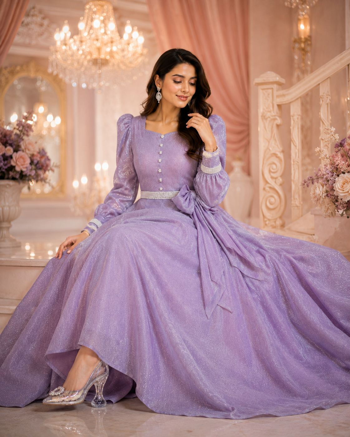 Lavina Lavender Moonlight Flared Maxi